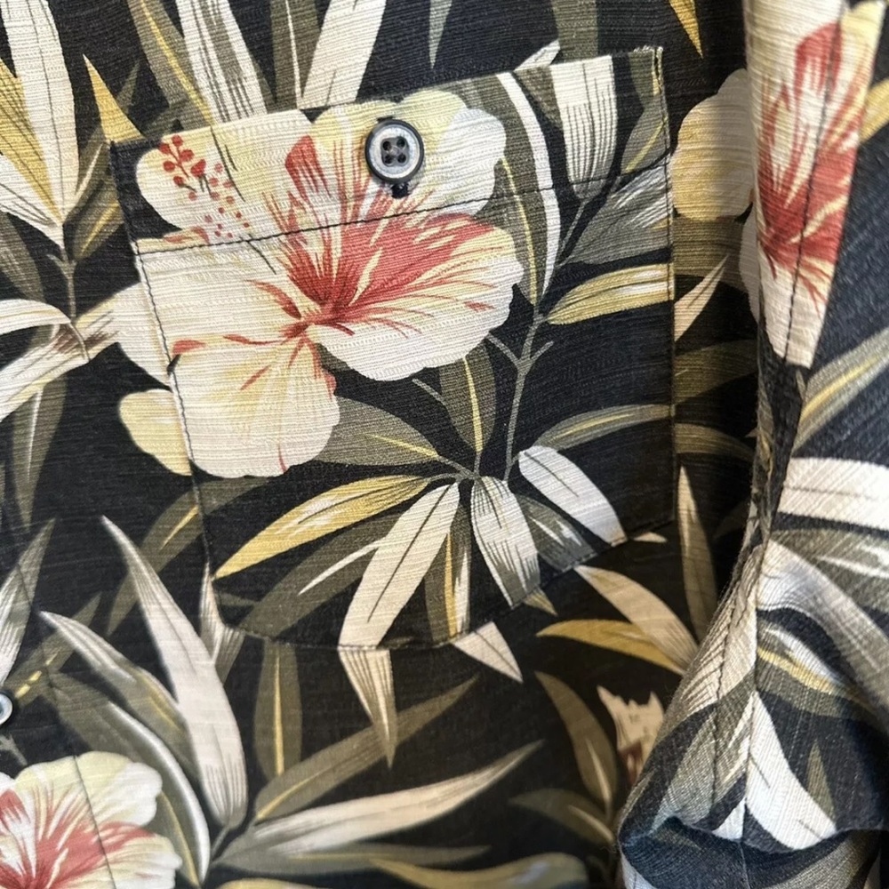 Aloha Friday Bahama Bay Club Men’s Hibiscus Hawaiian Shirt Size Large - Picture 6 of 14